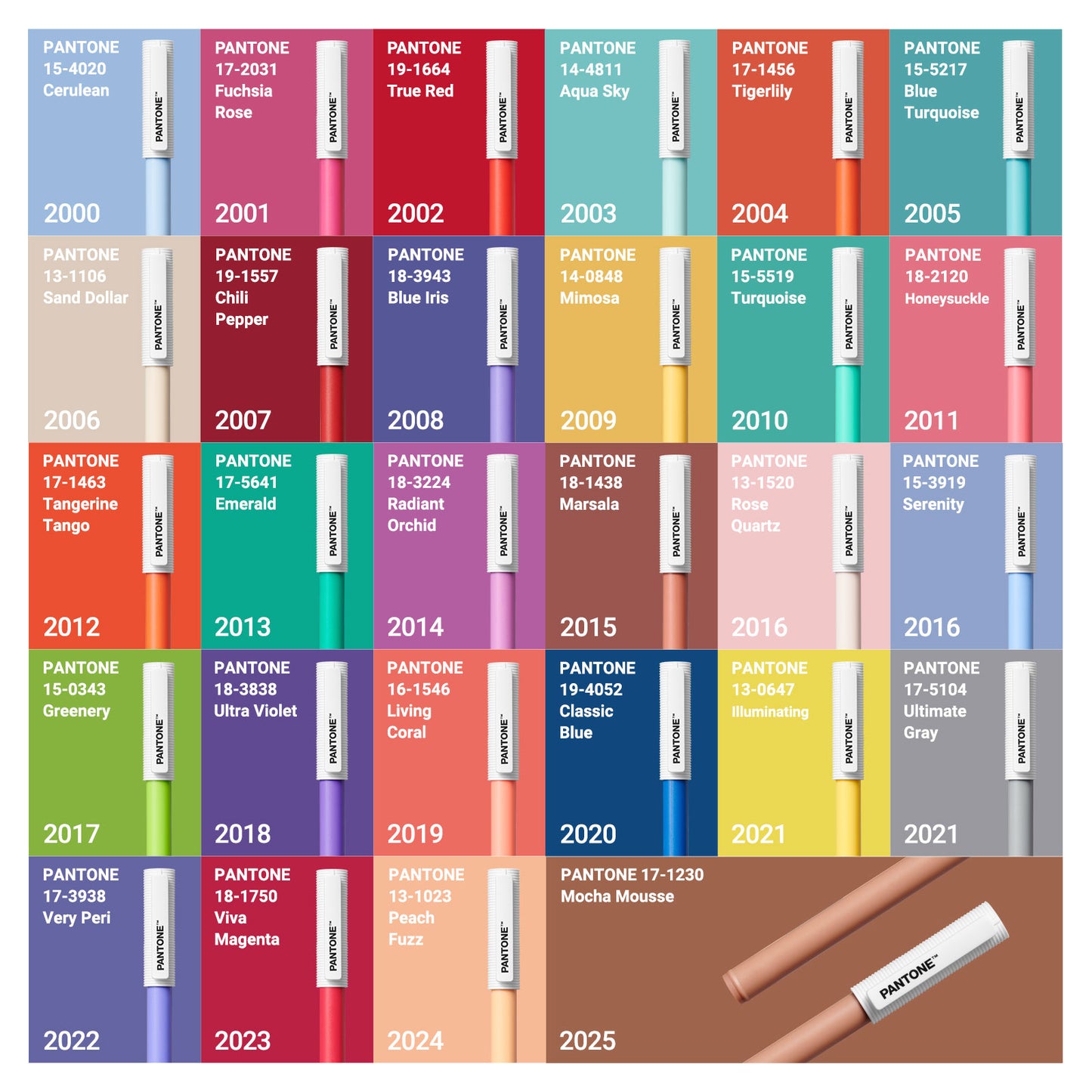 Kaco JUMBO Gel Ink Pens 28 Pieces Black Ink Pantone Collaboration Gel Pen (2000-2025) 0.5mm Fine Point