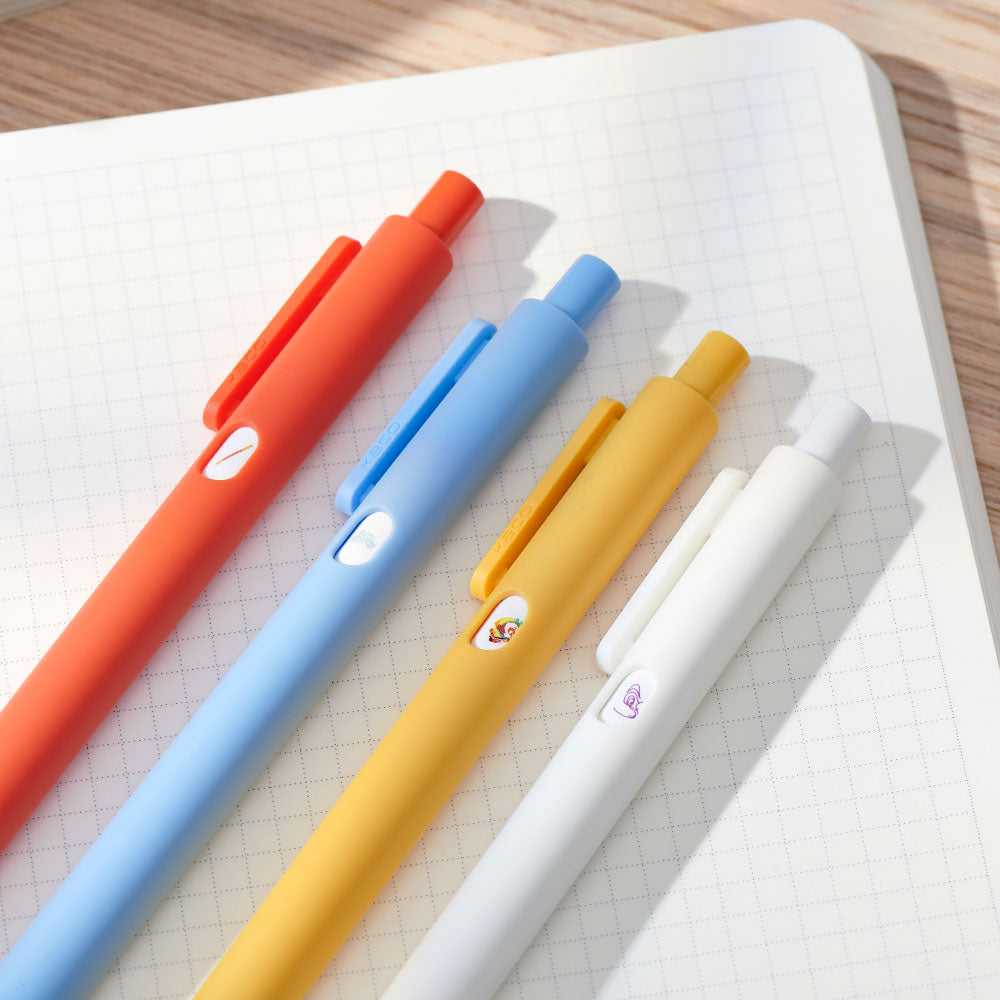 Kaco Gel Ink Pens 0.5mm Fine Point, 4 Pieces, All Black Ink