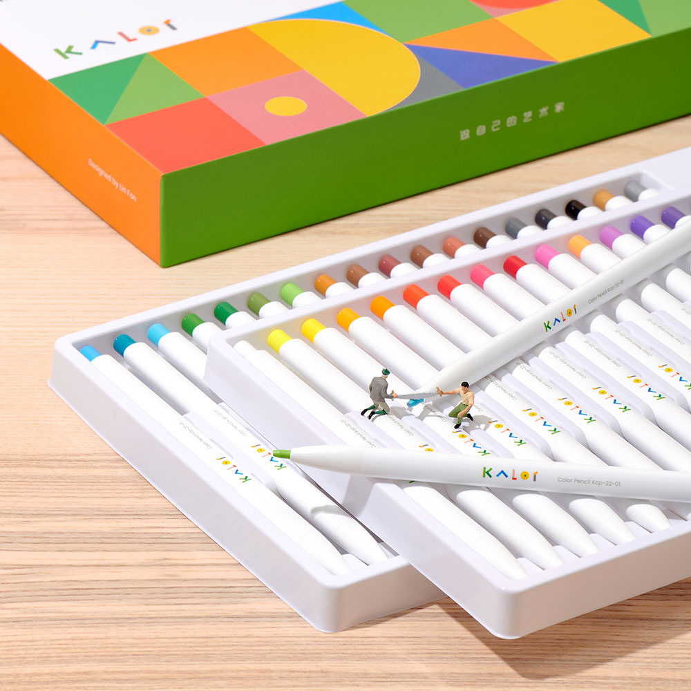 Kaco KALOR 36 Premium Color Mechanical Pencil Set, Refillable Soft Lead Cores, 36 Count, Pack of 1 Color Box, Drawing Sketching Pens Painting Supplies