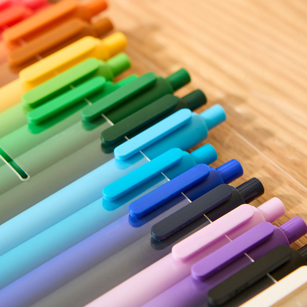 Kaco PURE Gel Pens 20 Pieces 0.5 mm Color Ink Aesthetic Journaling Pens Cute, Retractable, Soft Touch Barrel, Quick Drying (20 Assorted Ink)