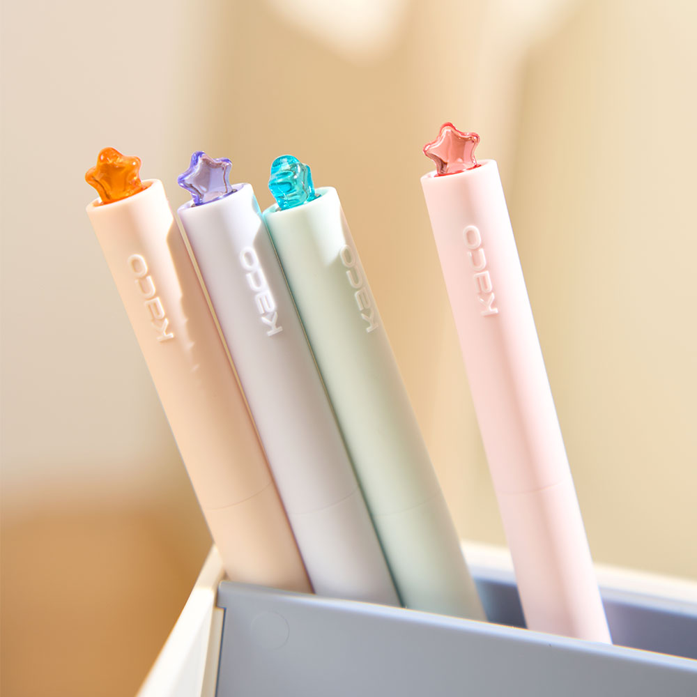 Kaco FIRST Gel Pens Cute Stationery Black Ink, 0.7 mm Medium