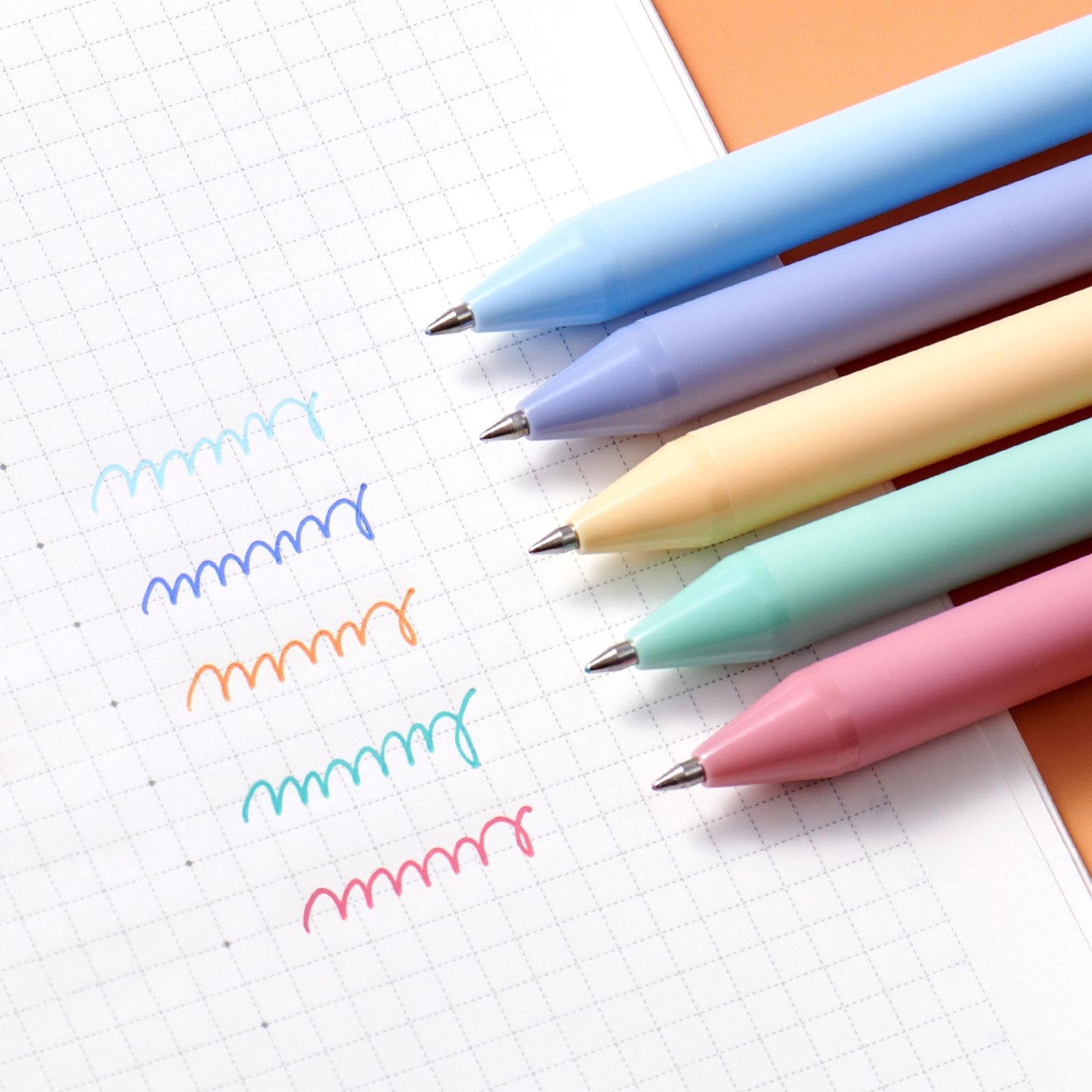 KaCo PURE Gel Ink Pens Sunrise Impression Series 5 Pieces Gel Pens 0.5mm Fine Point 5 Assorted Ink Colors