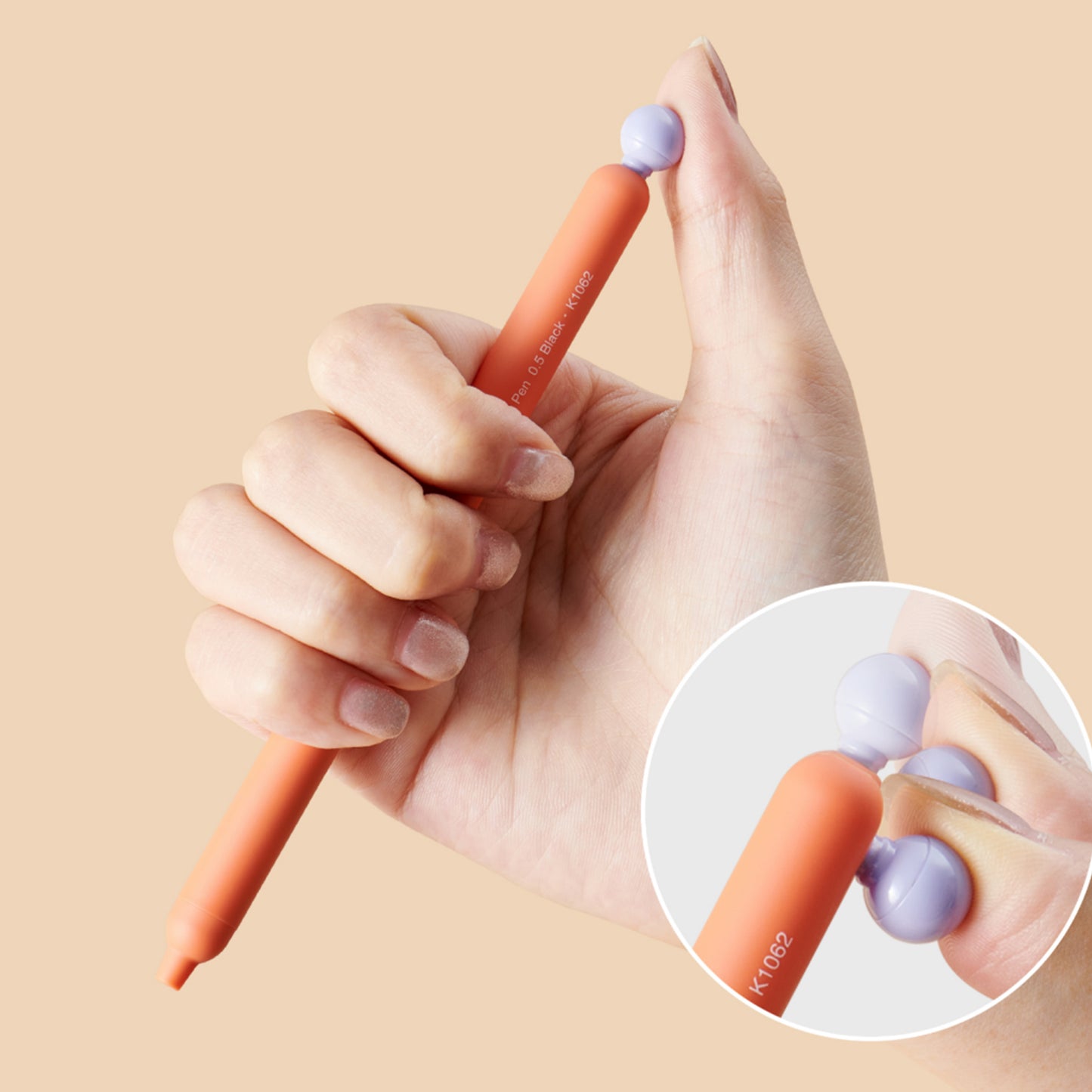Kaco POPUP Gel Pens 5 Pieces Retro Series 0.5mm Cute Stationery Journaling Note Taking Quick Drying Aesthetic Pens, Black Ink