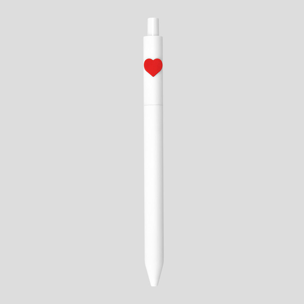 Kaco ALPHA Gel Pens with Heart, 10 Pieces, Cute Stationery, Quick Drying Smooth Writing School Office Supplies Aesthetic Pens Holiday Gifts (10 Heart Set)